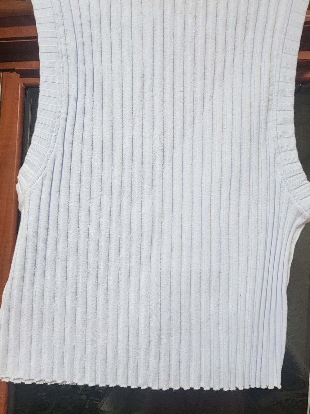 aerie Light Blue Ribbed Cropped Tank Top